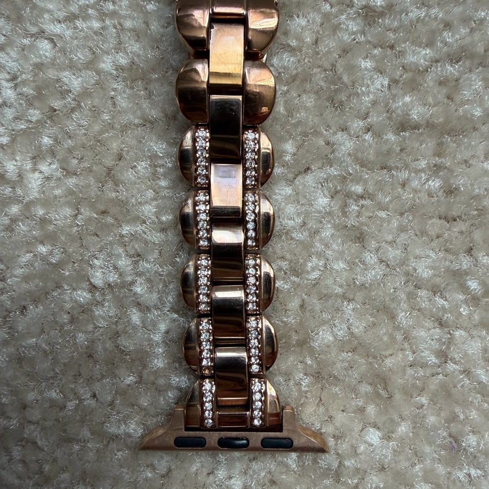 Kate Spade Rose Gold Scalloped Watch Band with rhinestones - Picture 6 of 9